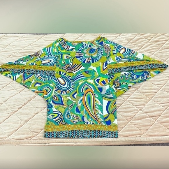 👙👗Trina Turk Tropical Flowers Swim Jersey Swimsuit Cover Up Tunic/Dress👙👗 - Picture 4 of 8